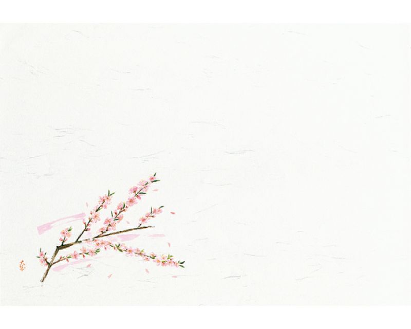 季節の敷紙（大） 桃の花 