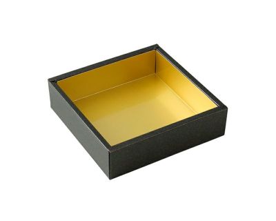 1人用）KS#7（無地）黒金砂目かぶせフタセット｜紙製折箱なら大成